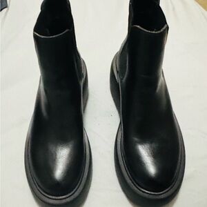 Black Leather women Boots